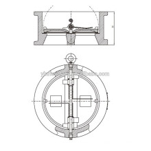 FM approuvé par l&#39;appareil élastique assise Wafer Ends Check Valve